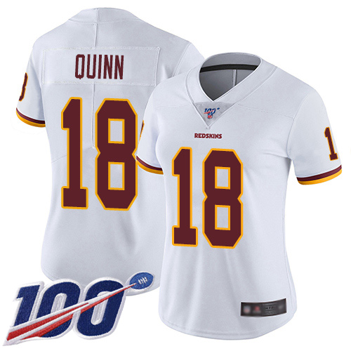 Washington Redskins Limited White Women Trey Quinn Road Jersey NFL Football 18 100th Season Vapor